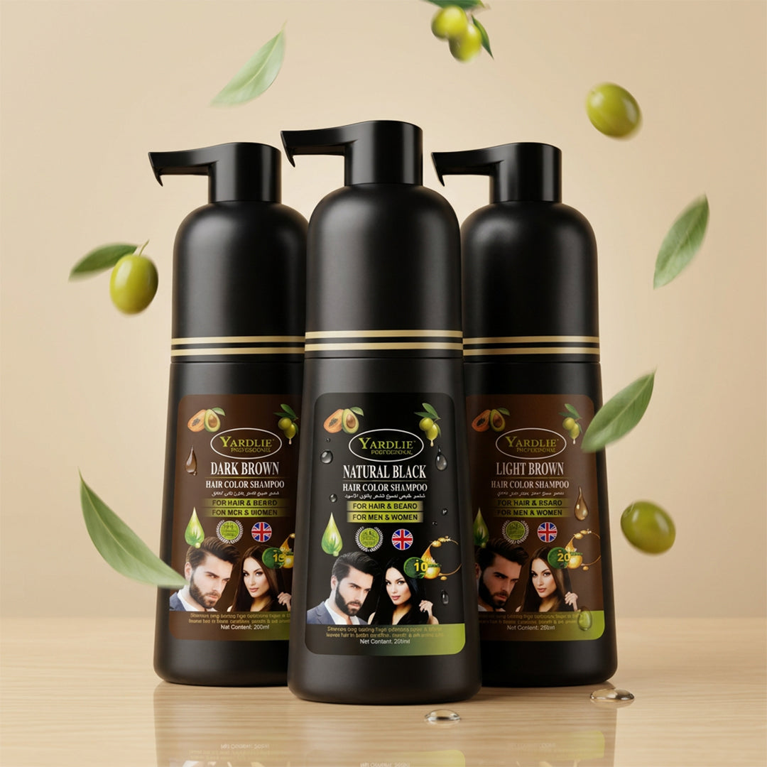 Yardlie Hair Color Shampoo – Triple Pack | Dark Brown | 7-in-1 Color Care | 200ML