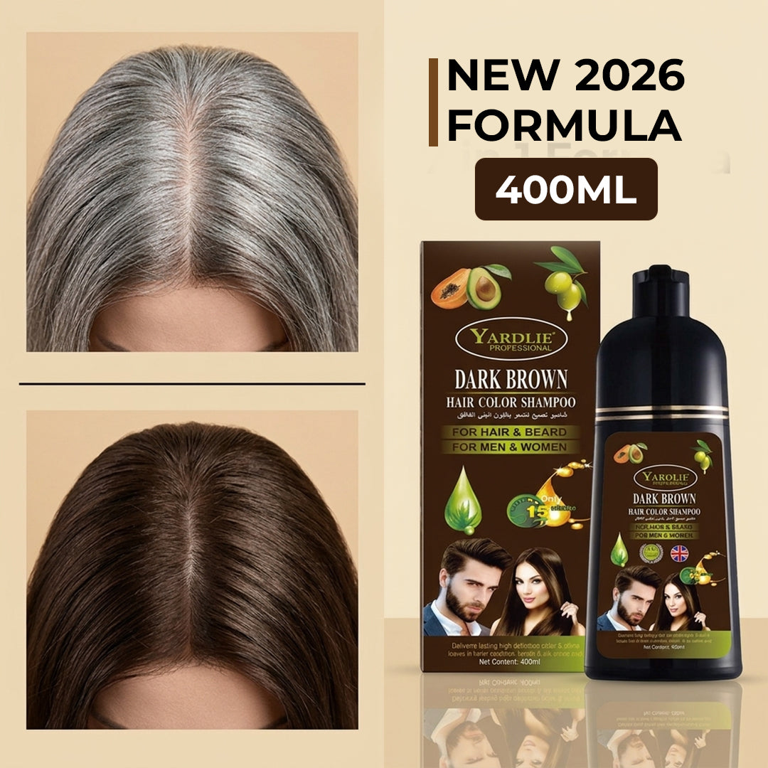 Yardlie Hair Color Shampoo – UK-Based | Light Brown| 7-in-1 Color Care | 200ML