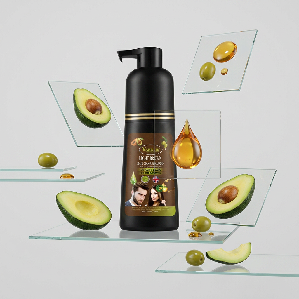 Yardlie Hair Color Shampoo – UK-Based | Light Brown| 7-in-1 Color Care |
