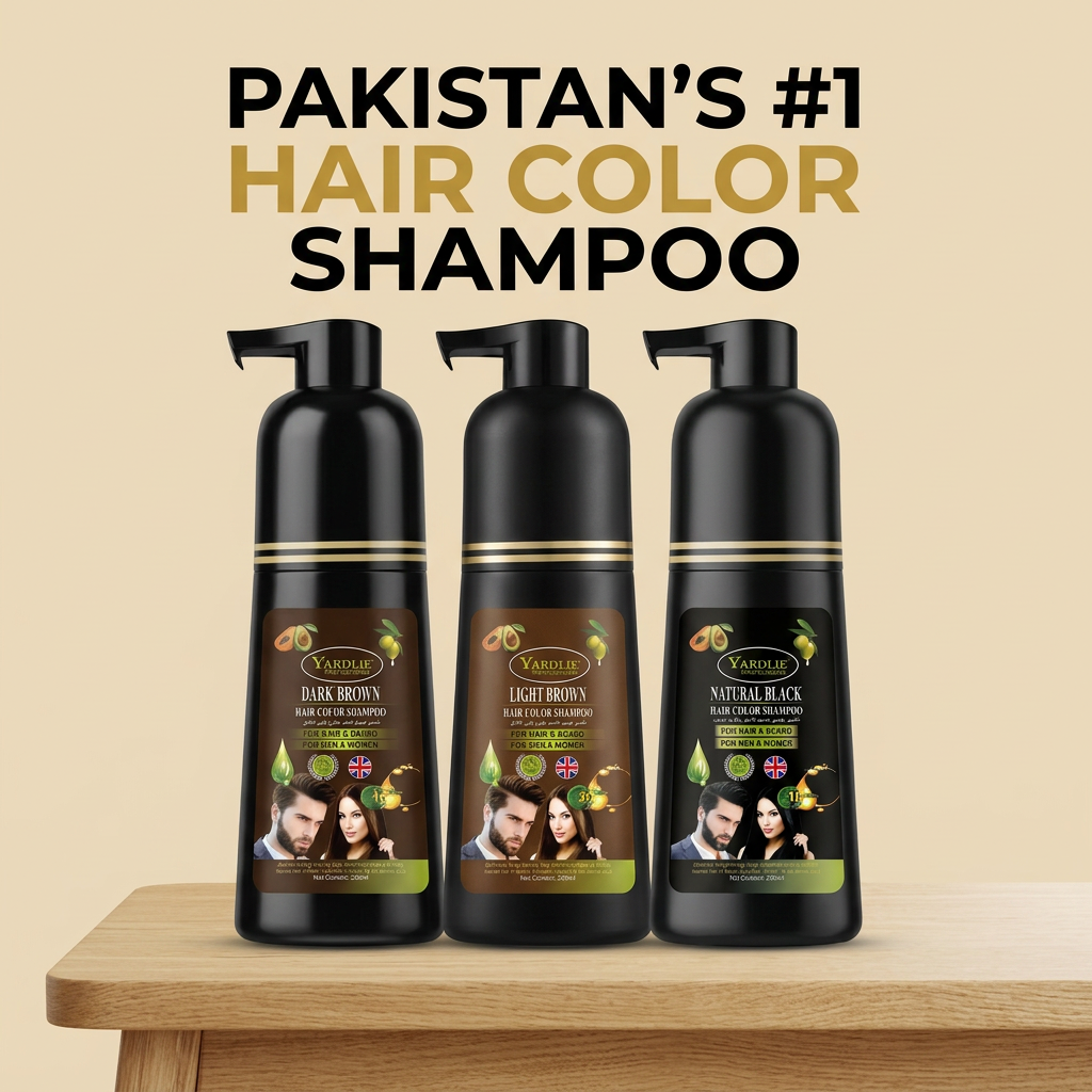 Yardlie Hair Color Shampoo – Triple Pack | Dark Brown | 7-in-1 Color Care | 200ML