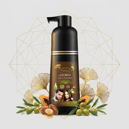 Yardlie Hair Color Shampoo – UK-Based | Light Brown| 7-in-1 Color Care | 200ML