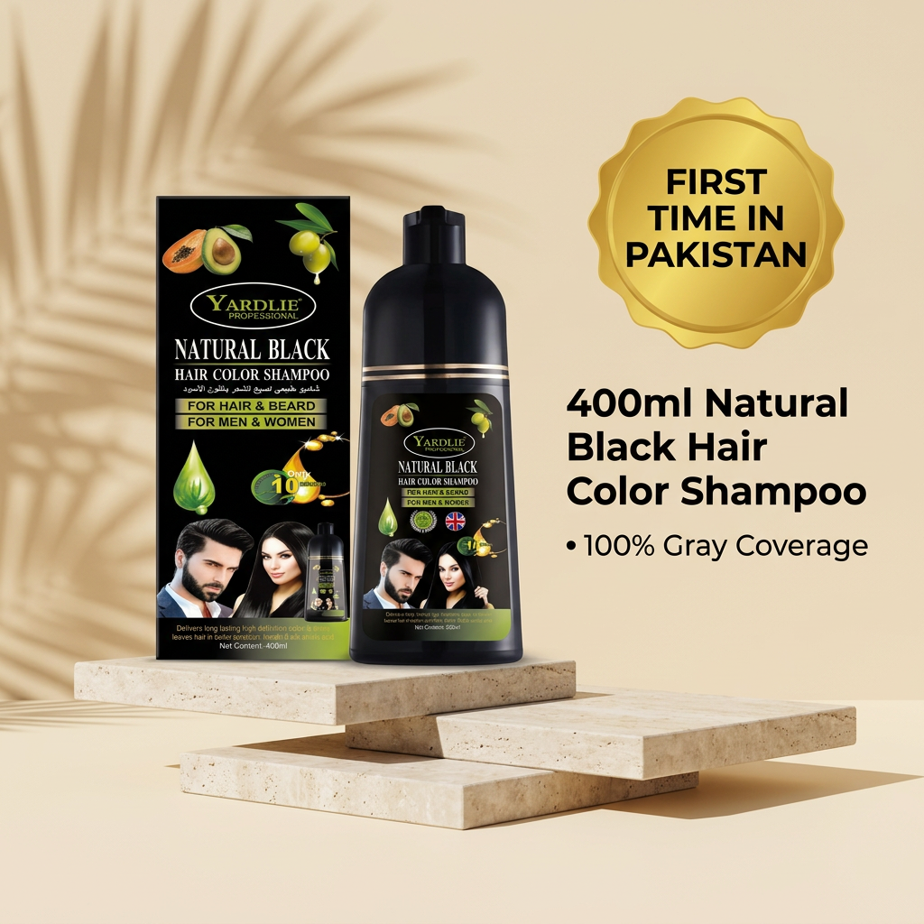 Yardlie Hair Color Shampoo – UK-Based | Dark Brown | 7-in-1 Color Care | 400ML