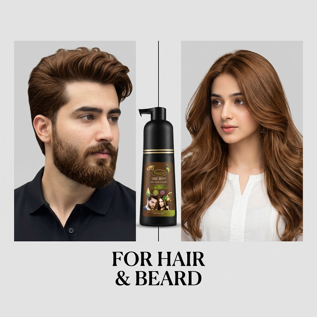 Yardlie Hair Color Shampoo – UK-Based | Dark Brown | 7-in-1 Color Care | 200ML