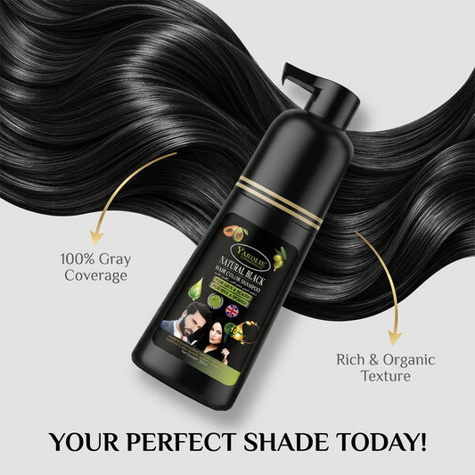 Yardlie Hair Color Shampoo – UK-Based | Natural Black| 7-in-1 Color Care | 200ML