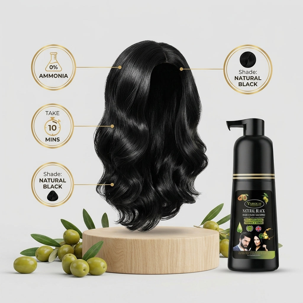 Yardlie Hair Color Shampoo – UK-Based | Dark Brown | 7-in-1 Color Care | 200ML